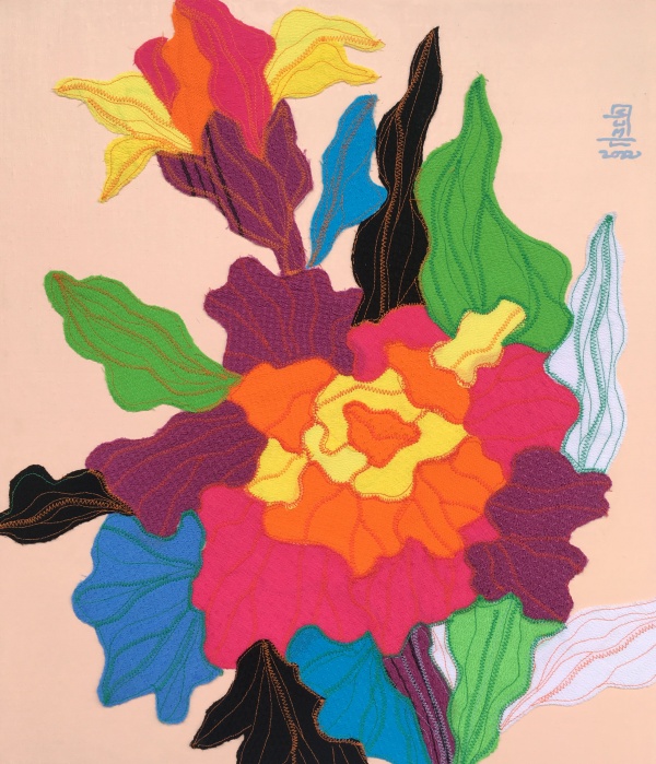 batch_flower,shower towel on canvas,53.0x45.5cm,2023.jpg